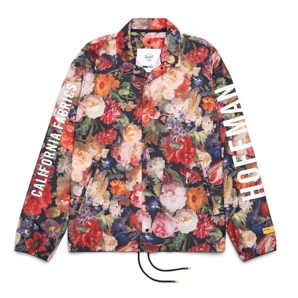 Herschel x Hoffman California Voyage Coach Floral Jacket Packable Lightweight XL - Picture 4 of 14